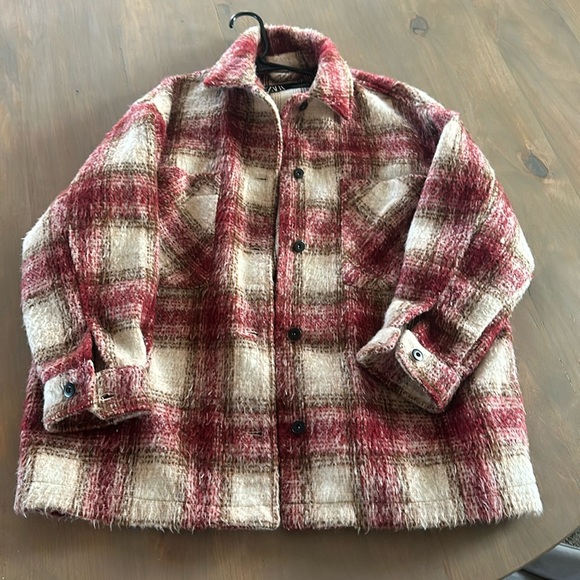 Zara flannel burgundy - Picture 1 of 2